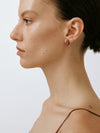 OLIO E ACETO Sterling Silver Lapis Lazuli/Red Snakeskin Jade Petal Earrings OLIO-OA13E11-HY Red